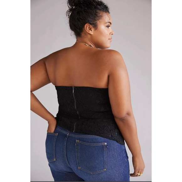 Anthropologie Corseted Lace Tube Top NWT SZ XL - Picture 3 of 12